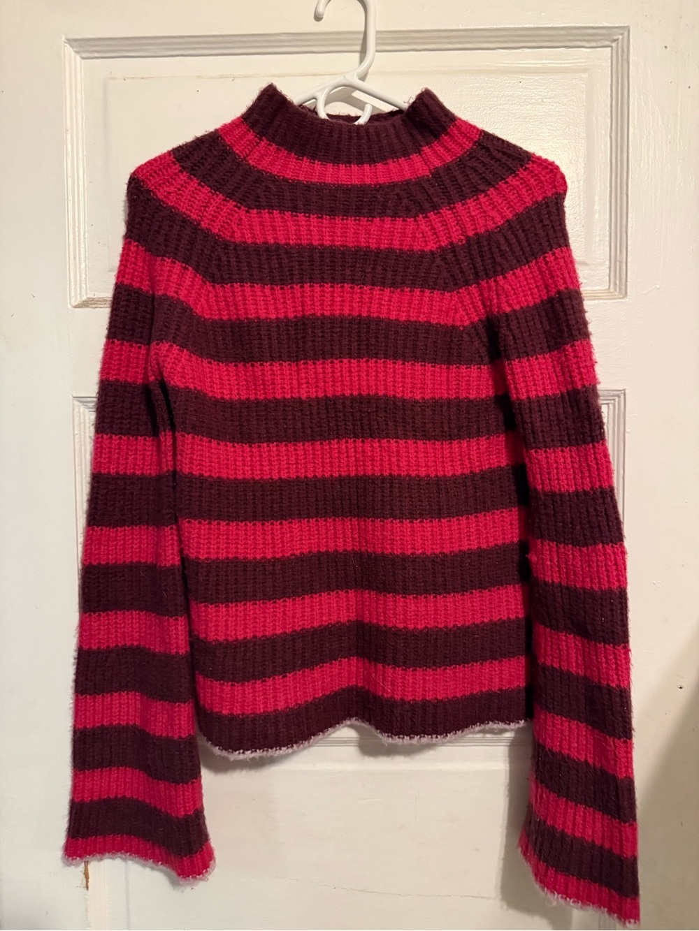 Anthropologie Maeve Striped Mock Neck Sweater - Size XS